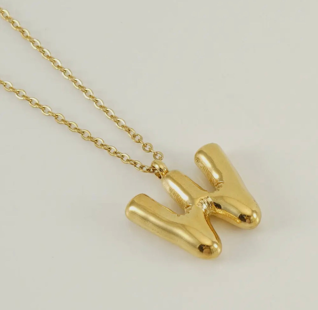 Gold Balloon Letter Necklace