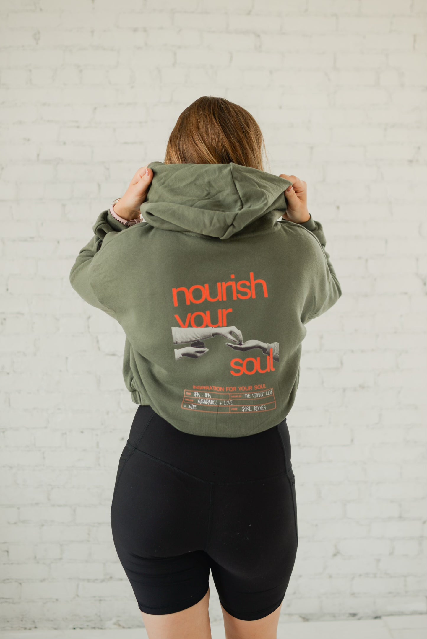 Nourish Your Soul Cropped Hoodie