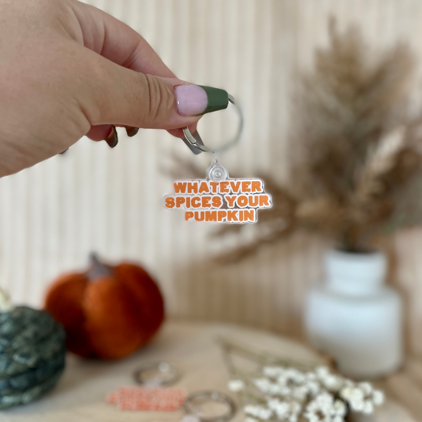 Whatever Spices Your Pumpkin Keychain