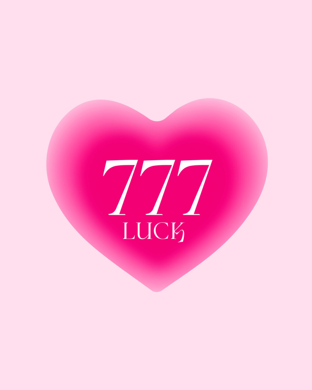 777 Pink Luck Sticker