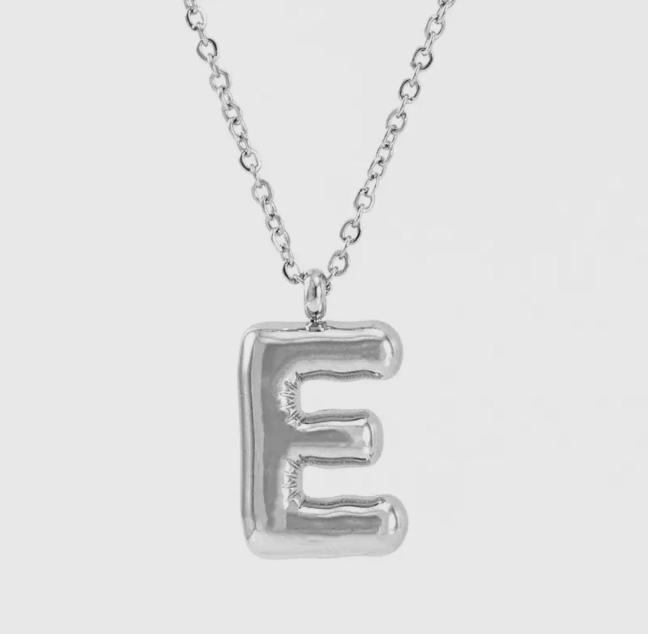 Silver Balloon Letter Necklace