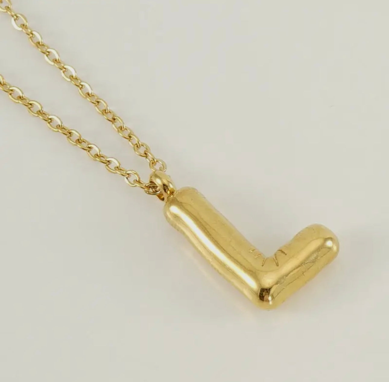 Gold Balloon Letter Necklace