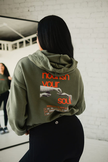 Nourish Your Soul Cropped Hoodie