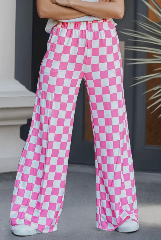 Pink Checkered Pants