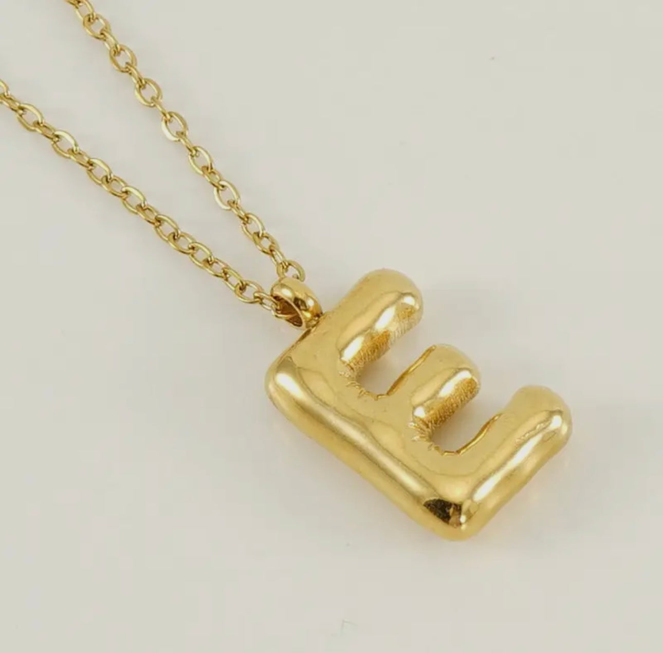 Gold Balloon Letter Necklace