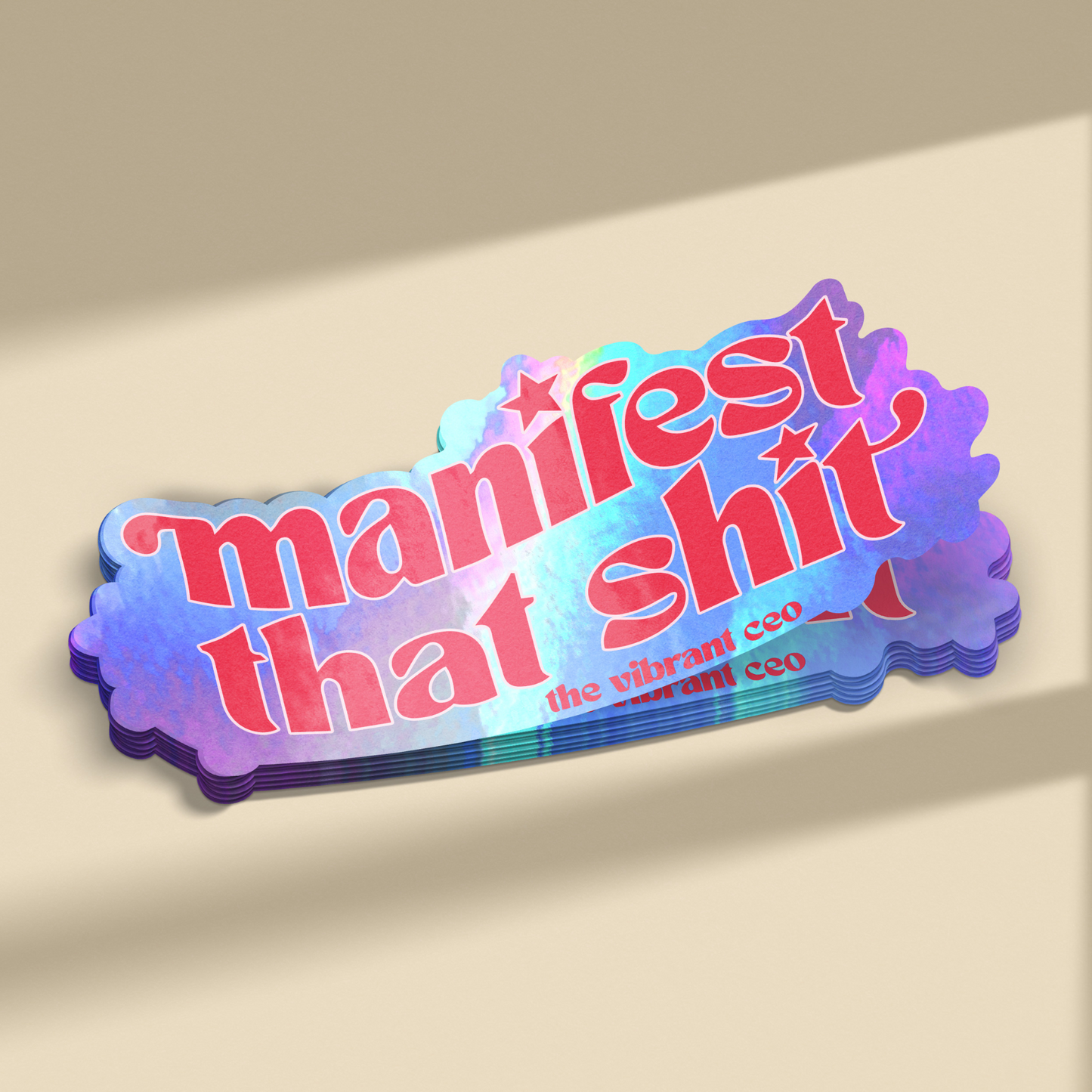 Manifest That Shit Glitter Sticker